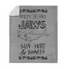 Jaws Amity Island Silk Touch Sherpa Throw Blanket 50x60 inches