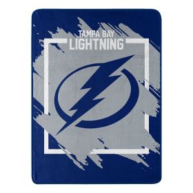 Lightning OFFICIAL NHL "Run" Micro Raschel Throw Blanket; 46" x 60"