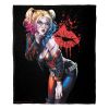 Batman; Harley Cover Silk Touch Throw Blanket; 50" x 60"