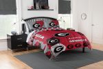 Gerogia OFFICIAL Collegiate "Hexagon" Full/Queen Comforter & Shams Set