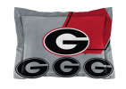 Gerogia OFFICIAL Collegiate "Hexagon" Full/Queen Comforter & Shams Set