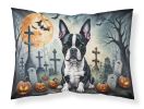 Boston Terrier Spooky Halloween Standard Pillowcase Lightweight Super Soft Easy Care Decorative Artwork Pillowcase, Standard
