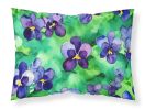 Wisconsin Wood Violets in Watercolor Standard Pillowcase Lightweight Super Soft Easy Care Decorative Artwork Pillowcase, Standard