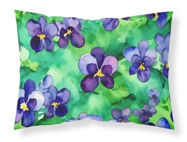 Wisconsin Wood Violets in Watercolor Standard Pillowcase Lightweight Super Soft Easy Care Decorative Artwork Pillowcase, Standard