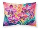 Orchids in Color Standard Pillowcase Lightweight Super Soft Easy Care Decorative Artwork Pillowcase, Standard