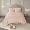 Tufted Cotton Chenille Medallion Fringe Coverlet Mini Set