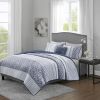 4 Piece Jacquard Quilt Set with Throw Pillow