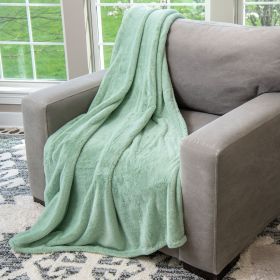 HGTV Super Luxe Faux Fur Throw Blanket Quietude 50 x 70 inches