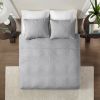 Reversible Quilt Set Grey Full/Queen