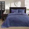 Reversible Quilt Set Navy Full/Queen