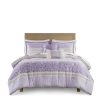 5 PCS Full/Queen Seersucker Comforter Set with Throw Pillows