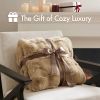 1 PC 50x60" Vivienne Faux Fur Throw Tan
