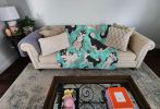 Siberian Husky Quilted Blanket 50x60 Artwork Pattern Quilted Throw Blanket for Bed, Couch, Sofa, Soft and Lightweight