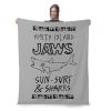 Jaws Amity Island Silk Touch Sherpa Throw Blanket 50x60 inches