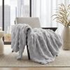 1 PC 50x60" Vivienne Faux Fur Throw Light Grey