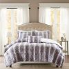 4PC Faux Fur Comforter Set