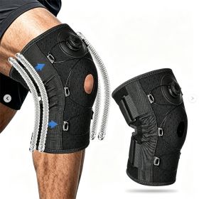 Spring Knob Knee Brace, Adjustable Compression Knee Support With Dual Spring Bars, Patella Stabilizer For Running Basketball Hiking Fitness Joint (Option: 1Pcs)