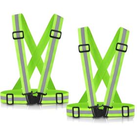 Reflective Running Safety Vest 2-10 PCS, High Visibility Safety Gear For Running, Cycling, Walking And Outdoor Activities (Option: MULTI)