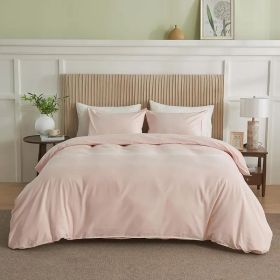 Serta Simply Clean Pleated Duvet cover twin (Color: Pink, size: TWIN)