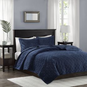 3 Piece Velvet Quilt Set (Color: as Pic)